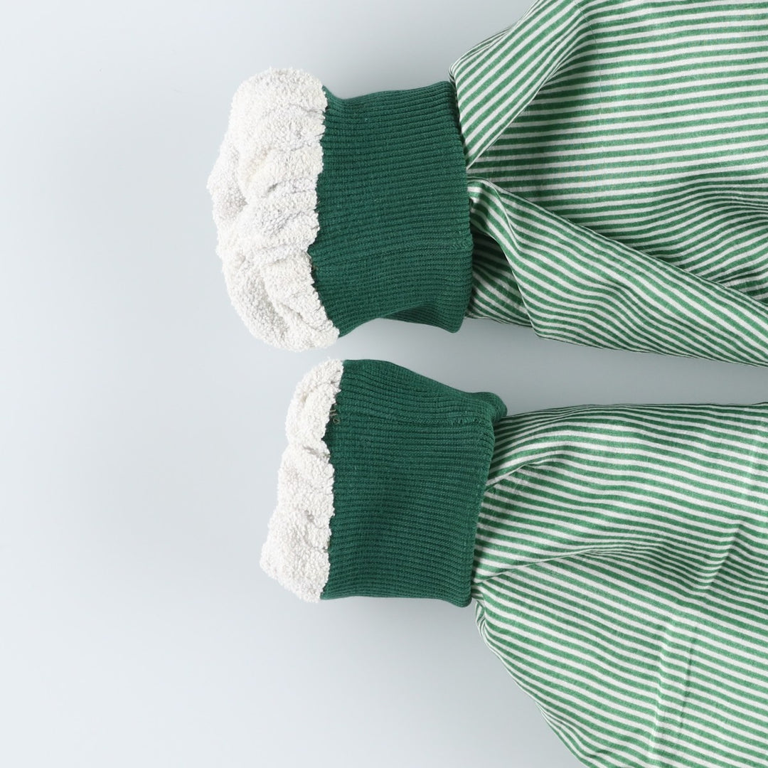 80s-90'S Lacoste Chemise French Lacoste Stripe Pattern Windbreaker, Made in France, Men's Size L unclear green type Vintage Second Hand