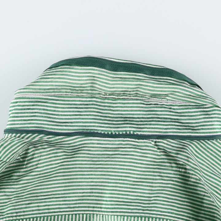 80s-90'S Lacoste Chemise French Lacoste Stripe Pattern Windbreaker, Made in France, Men's Size L unclear green type Vintage Second Hand