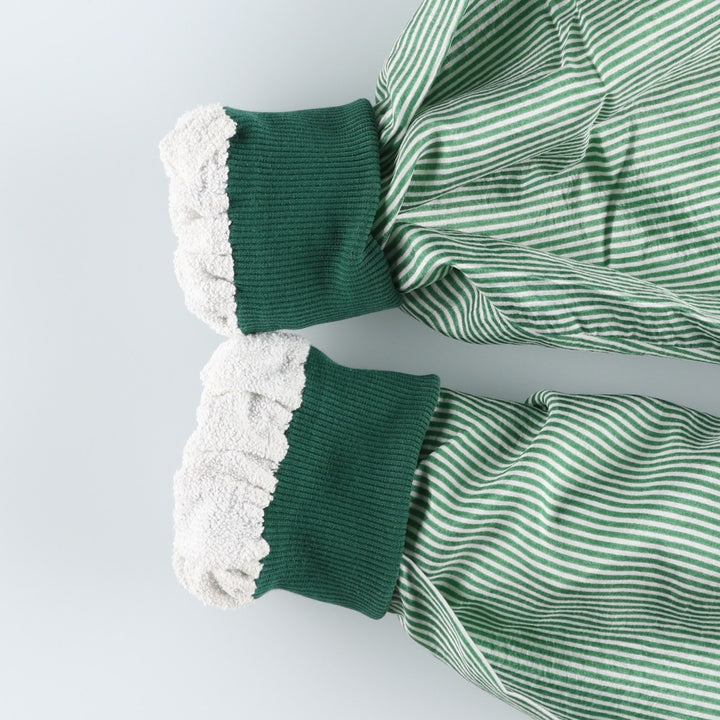 80s-90'S Lacoste Chemise French Lacoste Stripe Pattern Windbreaker, Made in France, Men's Size L unclear green type Vintage Second Hand