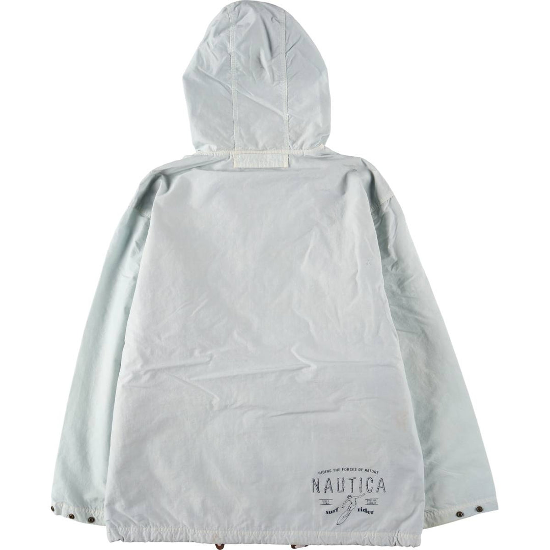 Vintage 90'S Nautica nylon parka, size L, men's Nylon Blue type light blue Vintage Second Hand