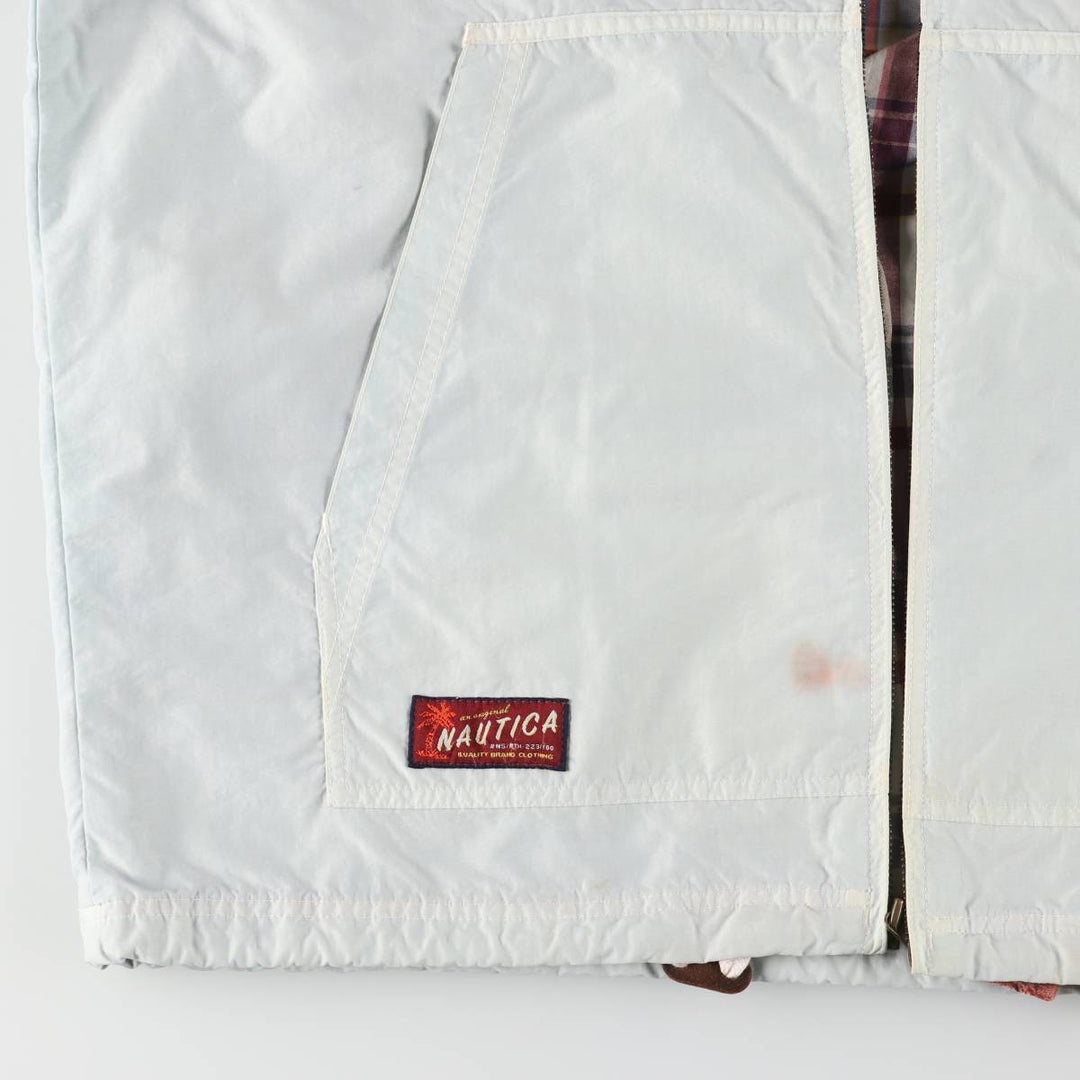 Vintage 90'S Nautica nylon parka, size L, men's Nylon Blue type light blue Vintage Second Hand