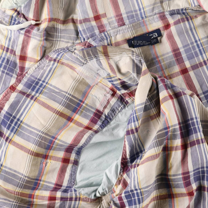 Vintage 90'S Nautica nylon parka, size L, men's Nylon Blue type light blue Vintage Second Hand