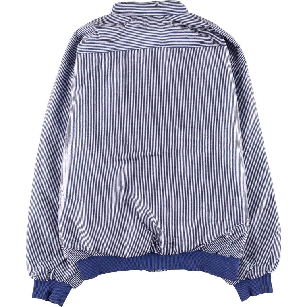 80s-90'S Lacoste Chemise French Lacoste Striped Nylon Jacket, Made in France, Men's Size L polyamide blue type Vintage Second Hand