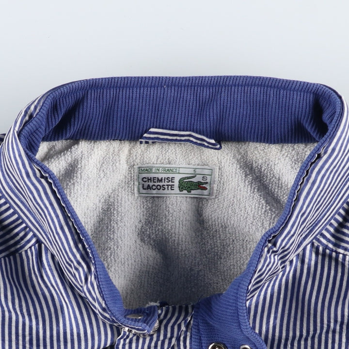 80s-90'S Lacoste Chemise French Lacoste Striped Nylon Jacket, Made in France, Men's Size L polyamide blue type Vintage Second Hand