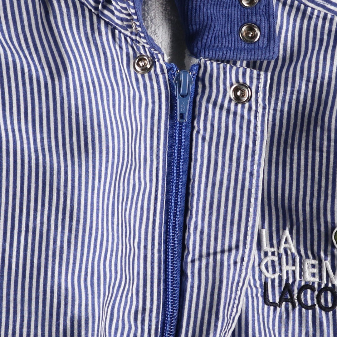 80s-90'S Lacoste Chemise French Lacoste Striped Nylon Jacket, Made in France, Men's Size L polyamide blue type Vintage Second Hand