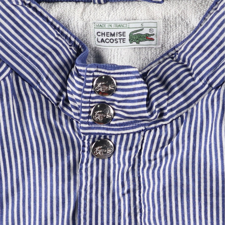 80s-90'S Lacoste Chemise French Lacoste Striped Nylon Jacket, Made in France, Men's Size L polyamide blue type Vintage Second Hand