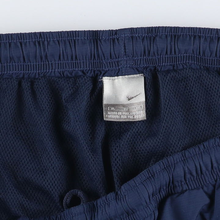 00'S Nike Warm-up Pants, Nylon Pants, Rustling Pants, Men's Size L polyester navy blue type Vintage Second Hand