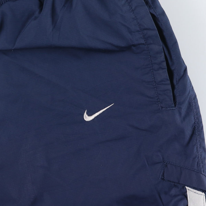00'S Nike Warm-up Pants, Nylon Pants, Rustling Pants, Men's Size L polyester navy blue type Vintage Second Hand