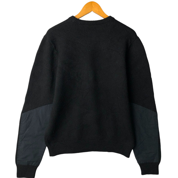 2000'S LLBean Lambswool Knit Sweater, Men's Size Medium Lamb wool black type Vintage Second Hand