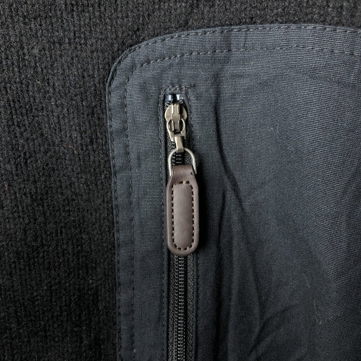 2000'S LLBean Lambswool Knit Sweater, Men's Size Medium Lamb wool black type Vintage Second Hand