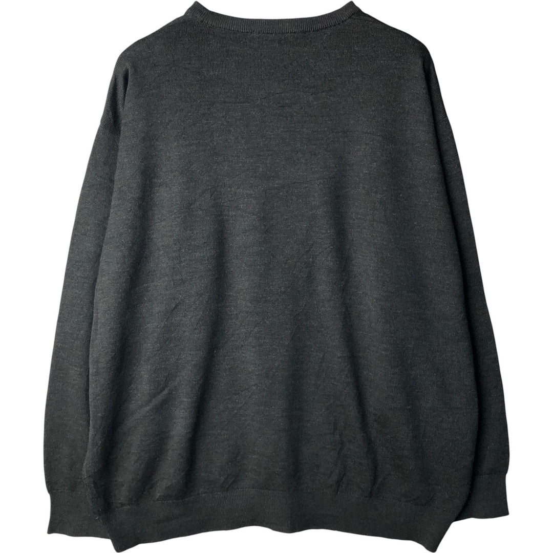 Burberry's London wool knit sweater, men's size XL unclear black type Vintage Second Hand