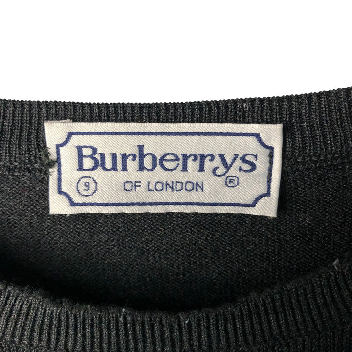 Burberry's London wool knit sweater, men's size XL unclear black type Vintage Second Hand