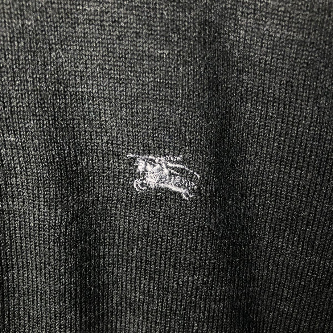 Burberry's London wool knit sweater, men's size XL unclear black type Vintage Second Hand