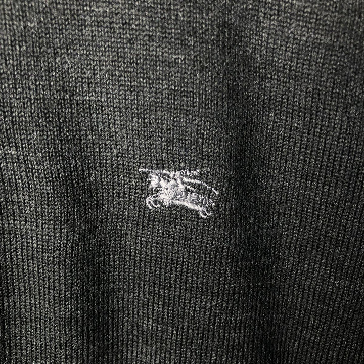 Burberry's London wool knit sweater, men's size XL unclear black type Vintage Second Hand