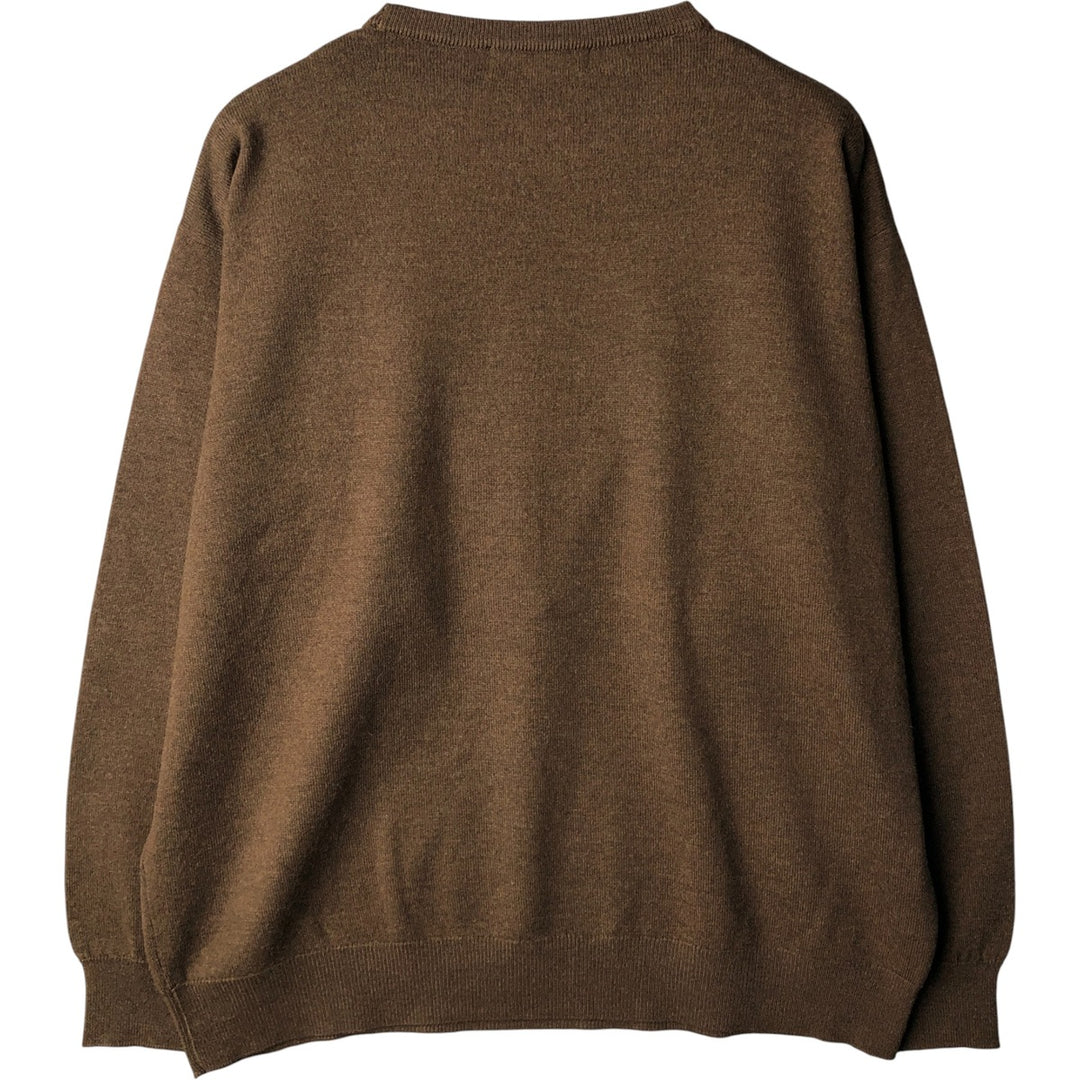 Burberry's London Merino Wool Knit Sweater, Men's Size L Merino wool brown type Vintage Second Hand