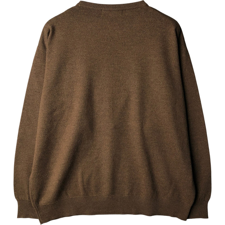 Burberry's London Merino Wool Knit Sweater, Men's Size L Merino wool brown type Vintage Second Hand