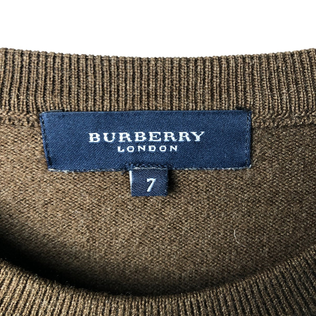 Burberry's London Merino Wool Knit Sweater, Men's Size L Merino wool brown type Vintage Second Hand