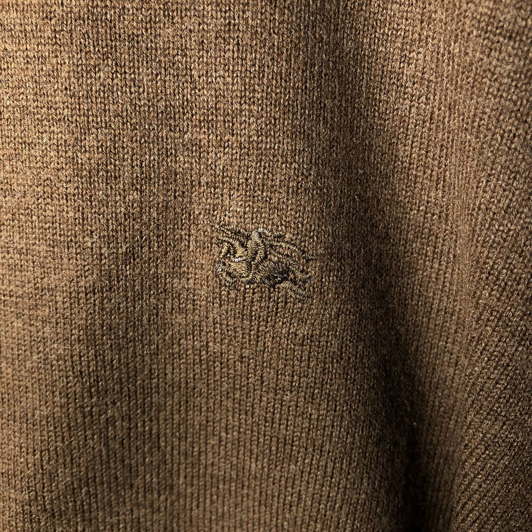 Burberry's London Merino Wool Knit Sweater, Men's Size L Merino wool brown type Vintage Second Hand