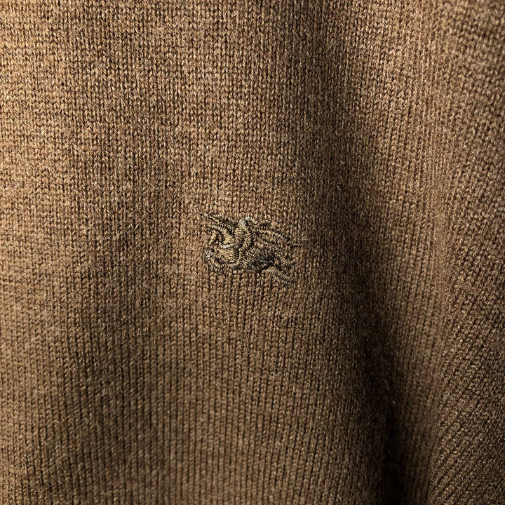 Burberry's London Merino Wool Knit Sweater, Men's Size L Merino wool brown type Vintage Second Hand