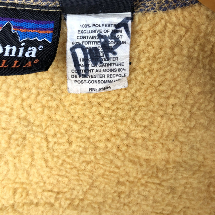 90'S Patagonia Synchilla Fleece Vest (25182 SP97), Made in USA, Men's XL, Vintage polyester yellow type Vintage Second Hand