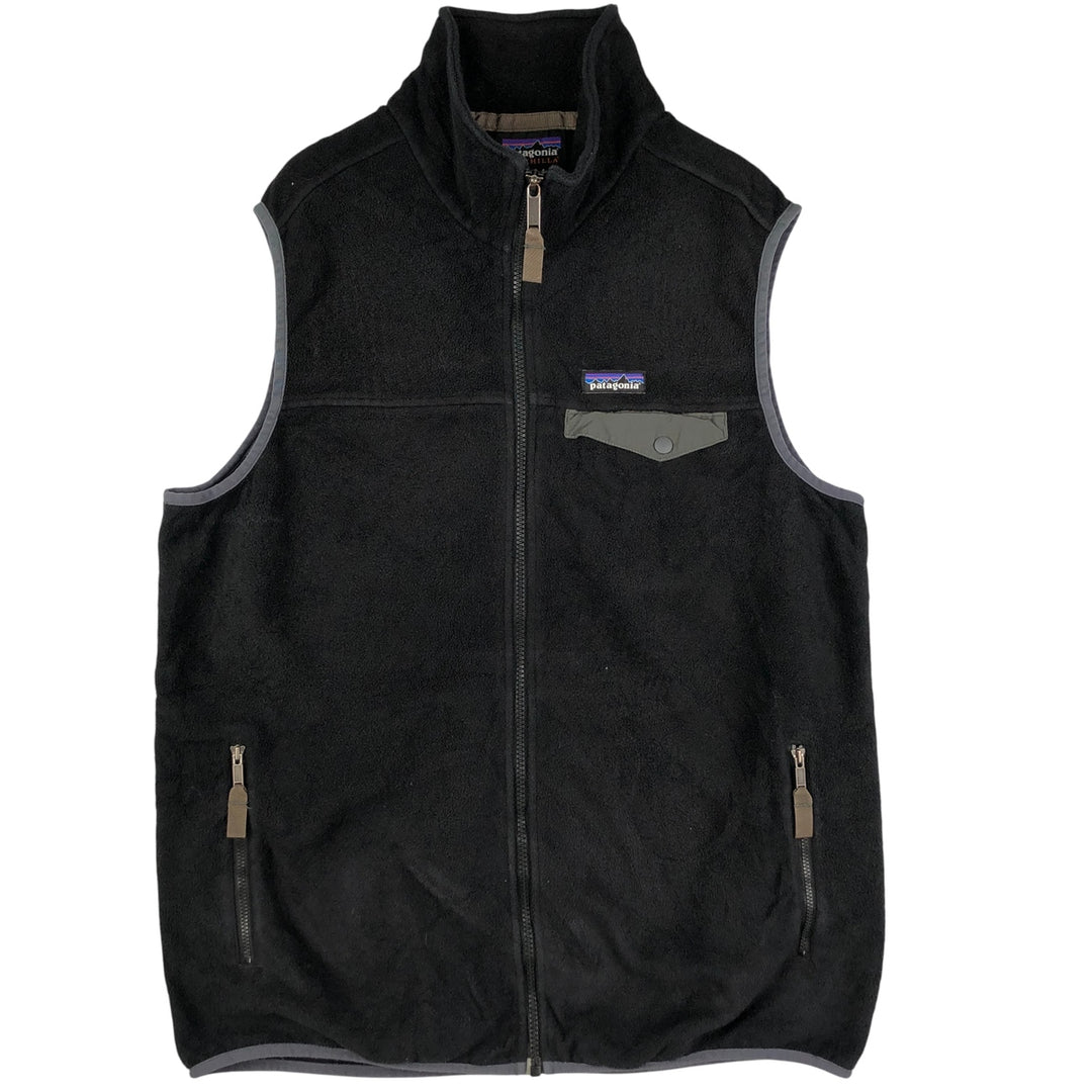 Patagonia Synchilla Fleece Vest (25500FA15), Men's Size L polyester black type Vintage Second Hand