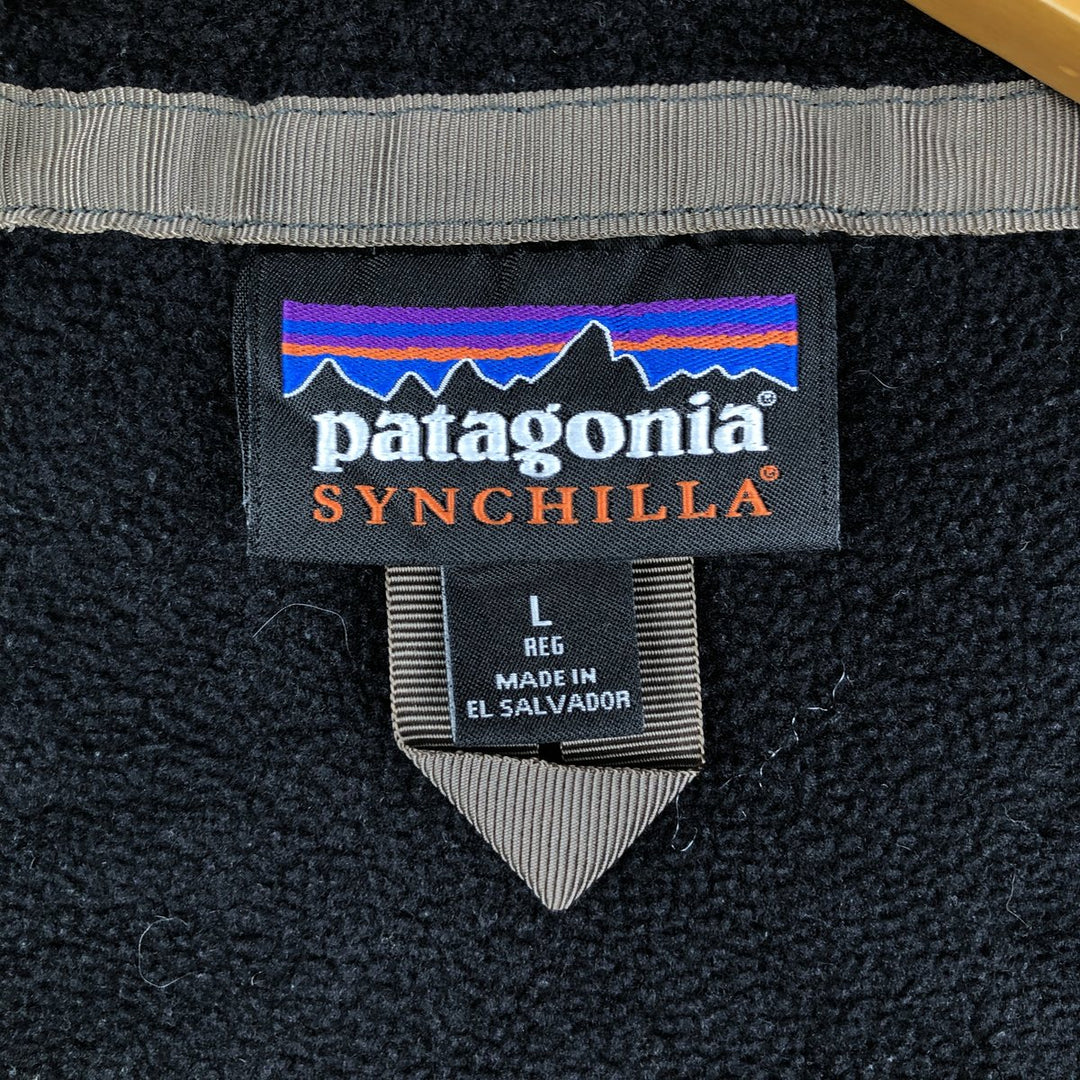 Patagonia Synchilla Fleece Vest (25500FA15), Men's Size L polyester black type Vintage Second Hand