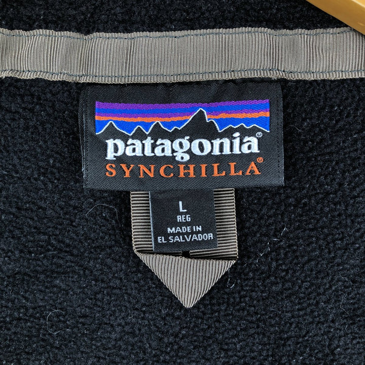 Patagonia Synchilla Fleece Vest (25500FA15), Men's Size L polyester black type Vintage Second Hand