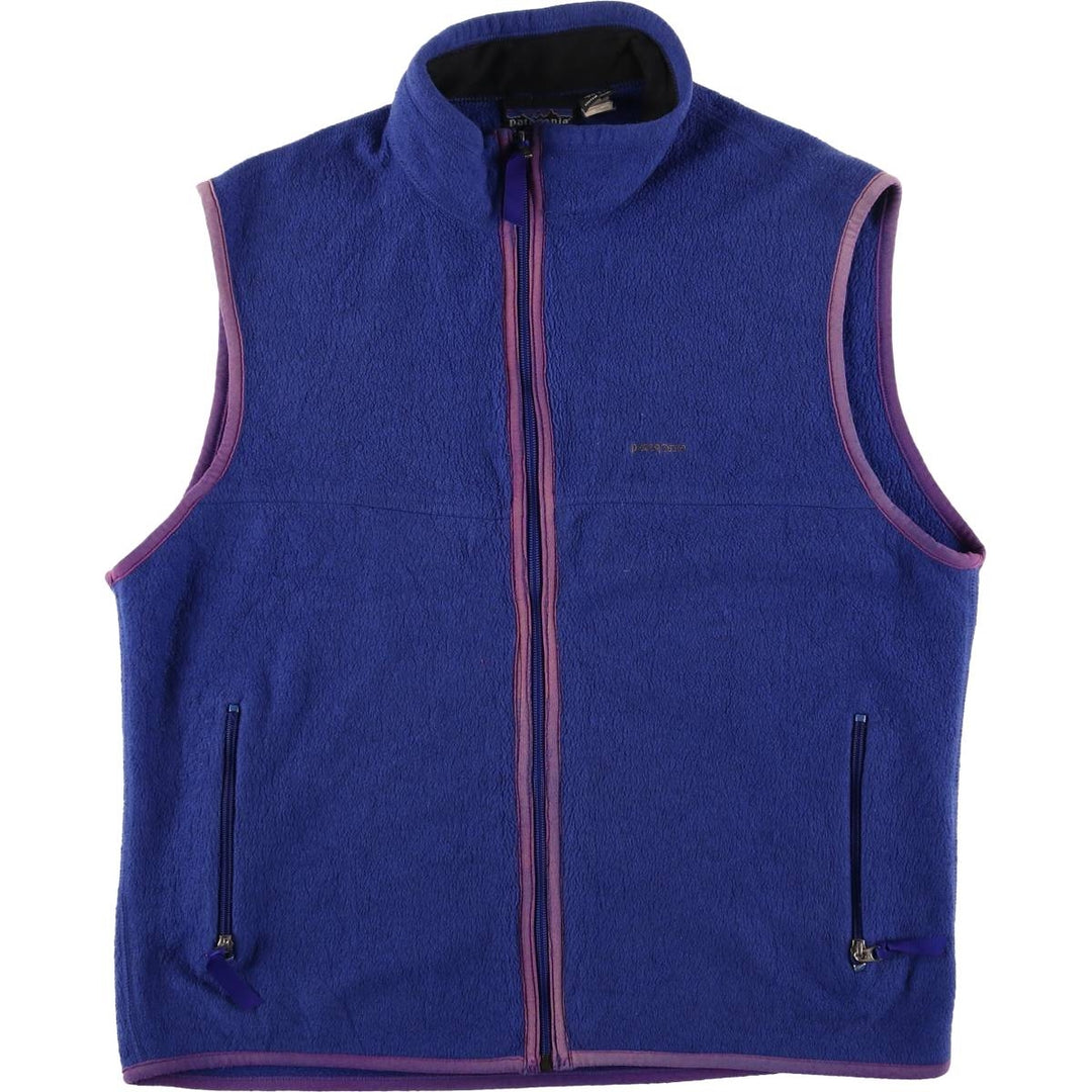 90s-00'S Vintage Patagonia Fleece Vest, Made in USA, Men's XL polyester blue type Vintage Second Hand