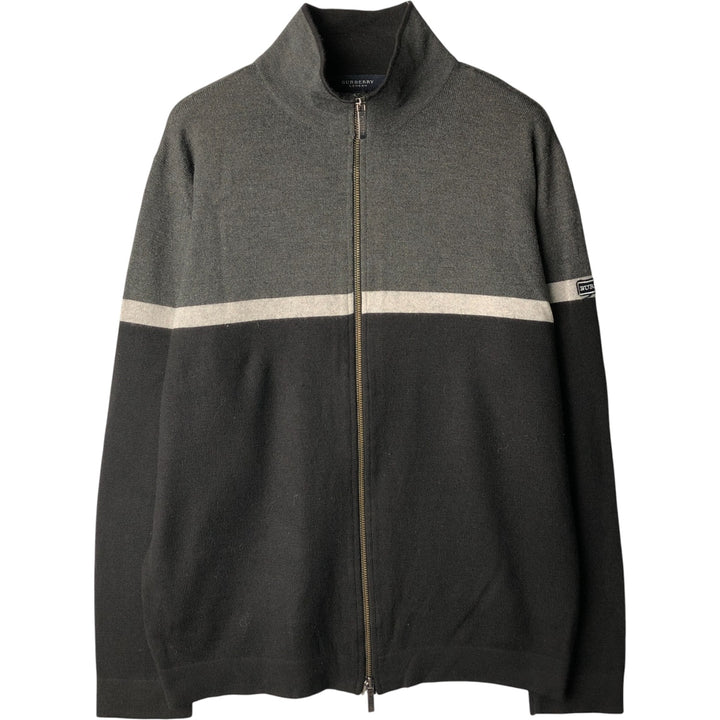 Burberry's Driver's Knit Sweater, Made in Spain, Men's Size M Merino wool gray type Vintage Second Hand