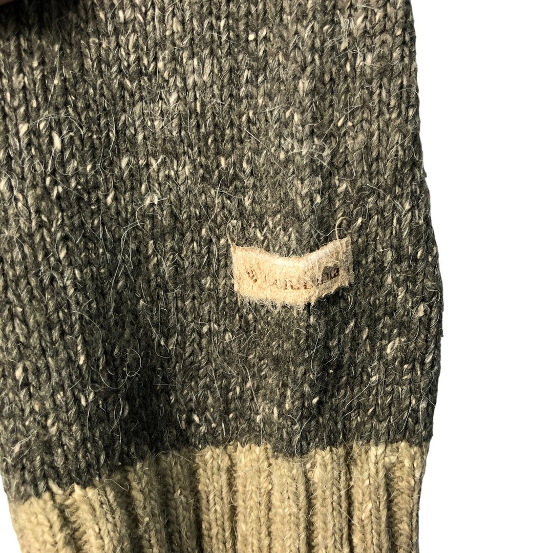 Columbia Acrylic Knit Sweater, Men's Size L acrylic Charcoal Vintage Second Hand