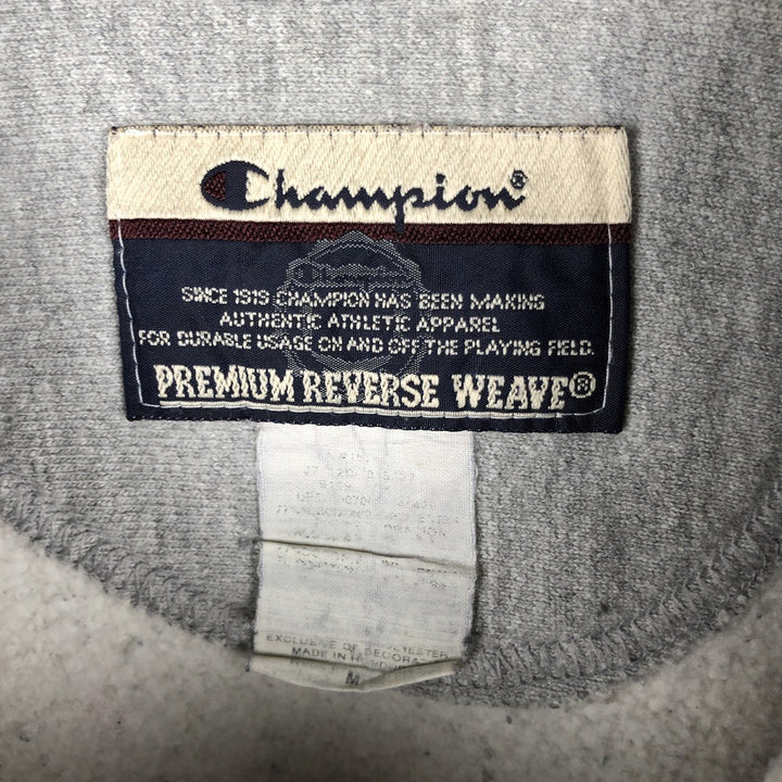 2000'S Champion Premium Reverse Weave College Sweatshirt, Men's Size Medium cotton gray type Vintage Second Hand