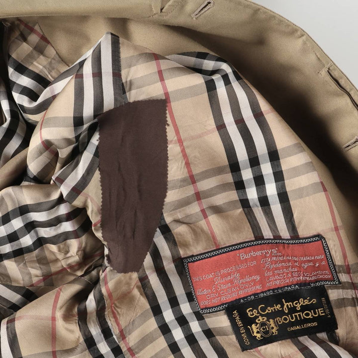 Burberry's Balmacaan coat, men's size L unclear Beige type Vintage Second Hand