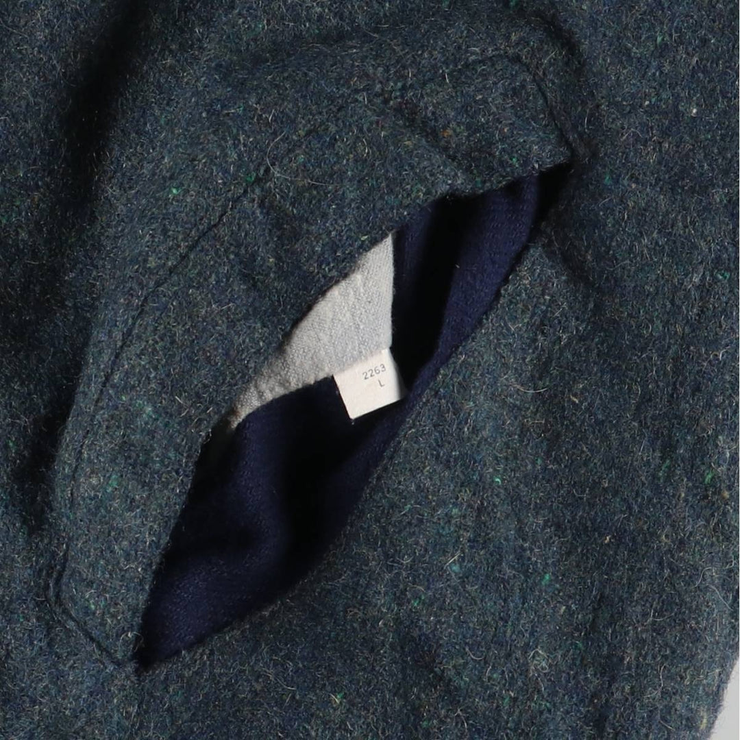 Vintage Town & Country padded wool blouson, made in the USA, size L, men's. wool Green type dark green Vintage Second Hand