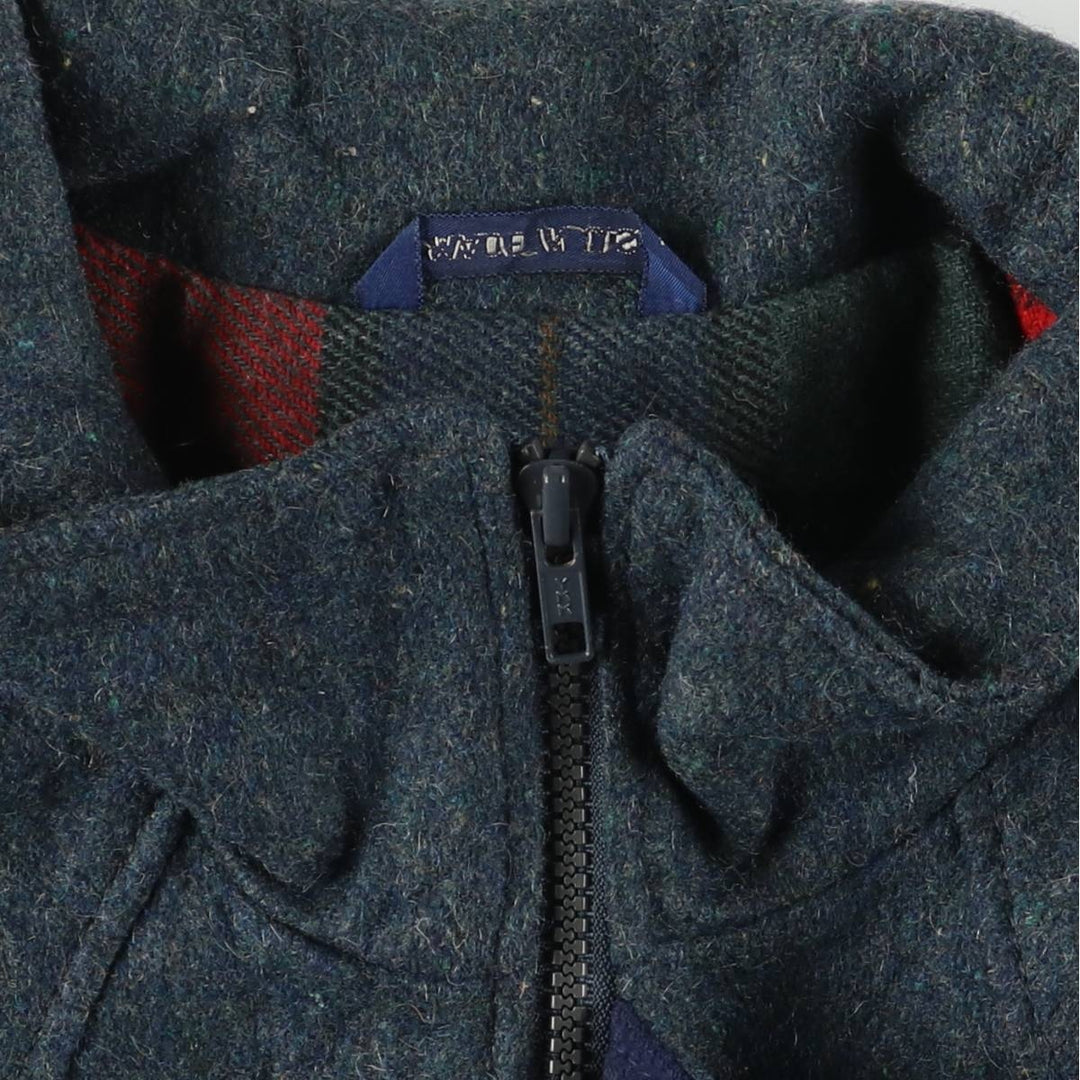 Vintage Town & Country padded wool blouson, made in the USA, size L, men's. wool Green type dark green Vintage Second Hand