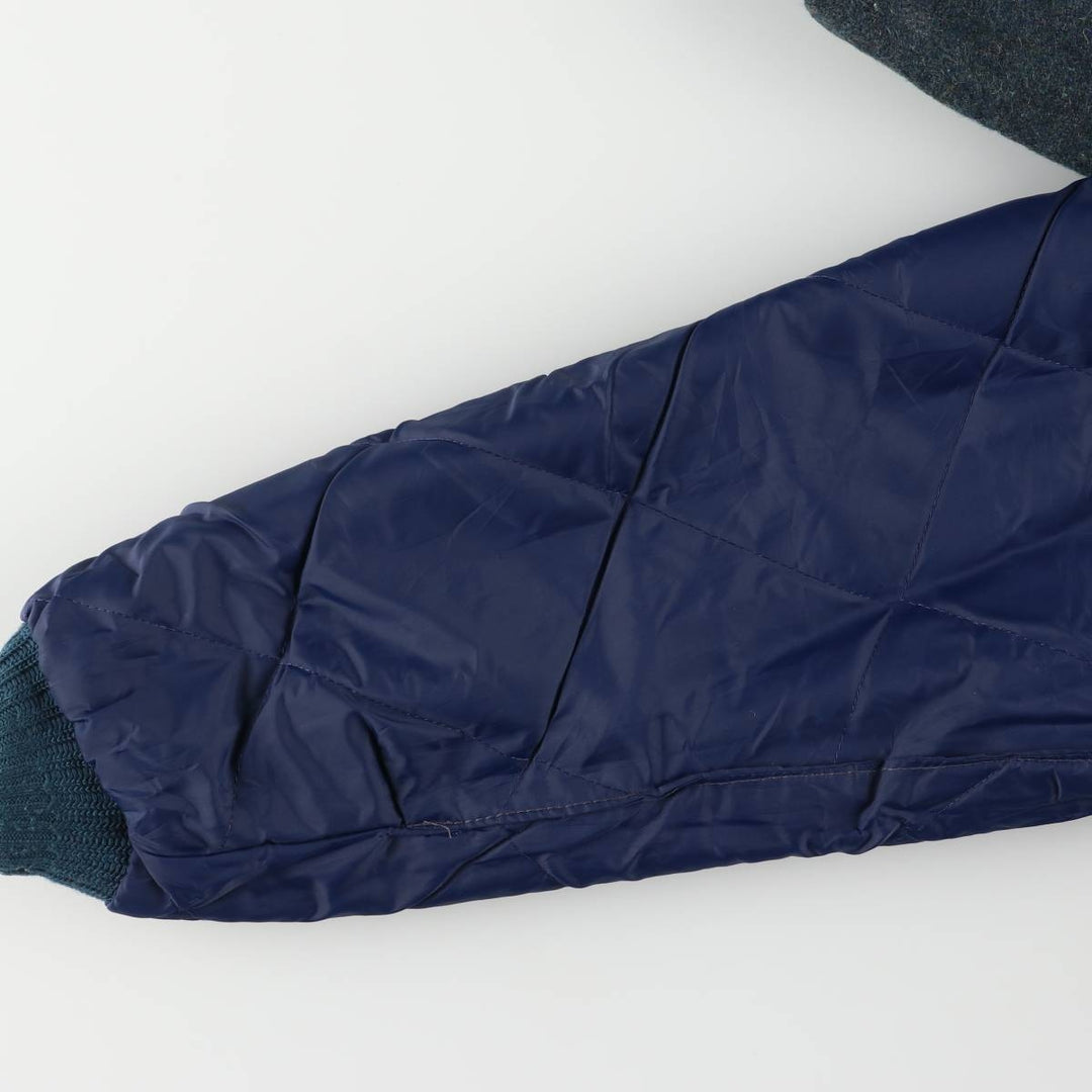 Vintage Town & Country padded wool blouson, made in the USA, size L, men's. wool Green type dark green Vintage Second Hand