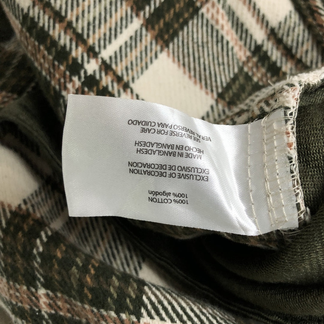 ORVIS Long Sleeve Flannel Check Shirt, Men's XL Size cotton white type Vintage Second Hand