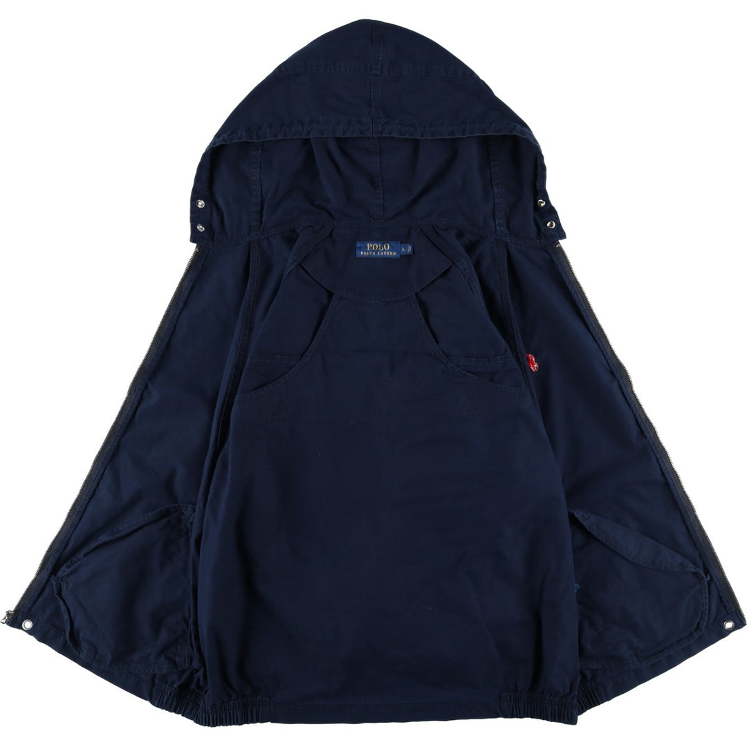 Ralph Lauren POLO RALPH LAUREN cotton hoodie, men's size L cotton navy blue type Vintage Second Hand