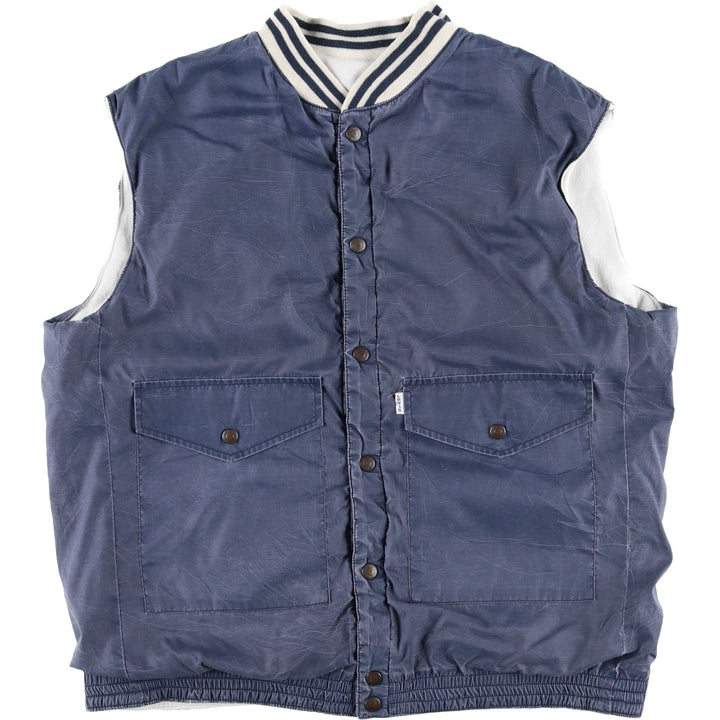 Levi's reversible cotton vest, men's size L cotton navy blue type Vintage Second Hand