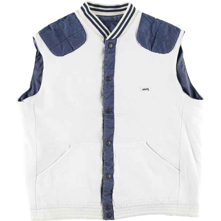 Levi's reversible cotton vest, men's size L cotton navy blue type Vintage Second Hand