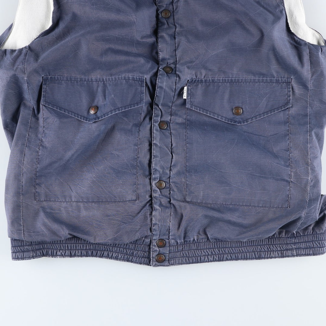 Levi's reversible cotton vest, men's size L cotton navy blue type Vintage Second Hand