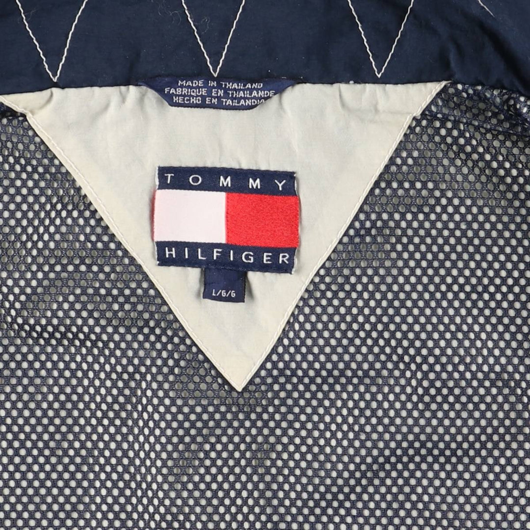 Vintage 90'S Tommy Hilfiger nylon vest, size L, men's Nylon ivory Vintage Second Hand