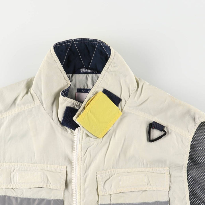 Vintage 90'S Tommy Hilfiger nylon vest, size L, men's Nylon ivory Vintage Second Hand