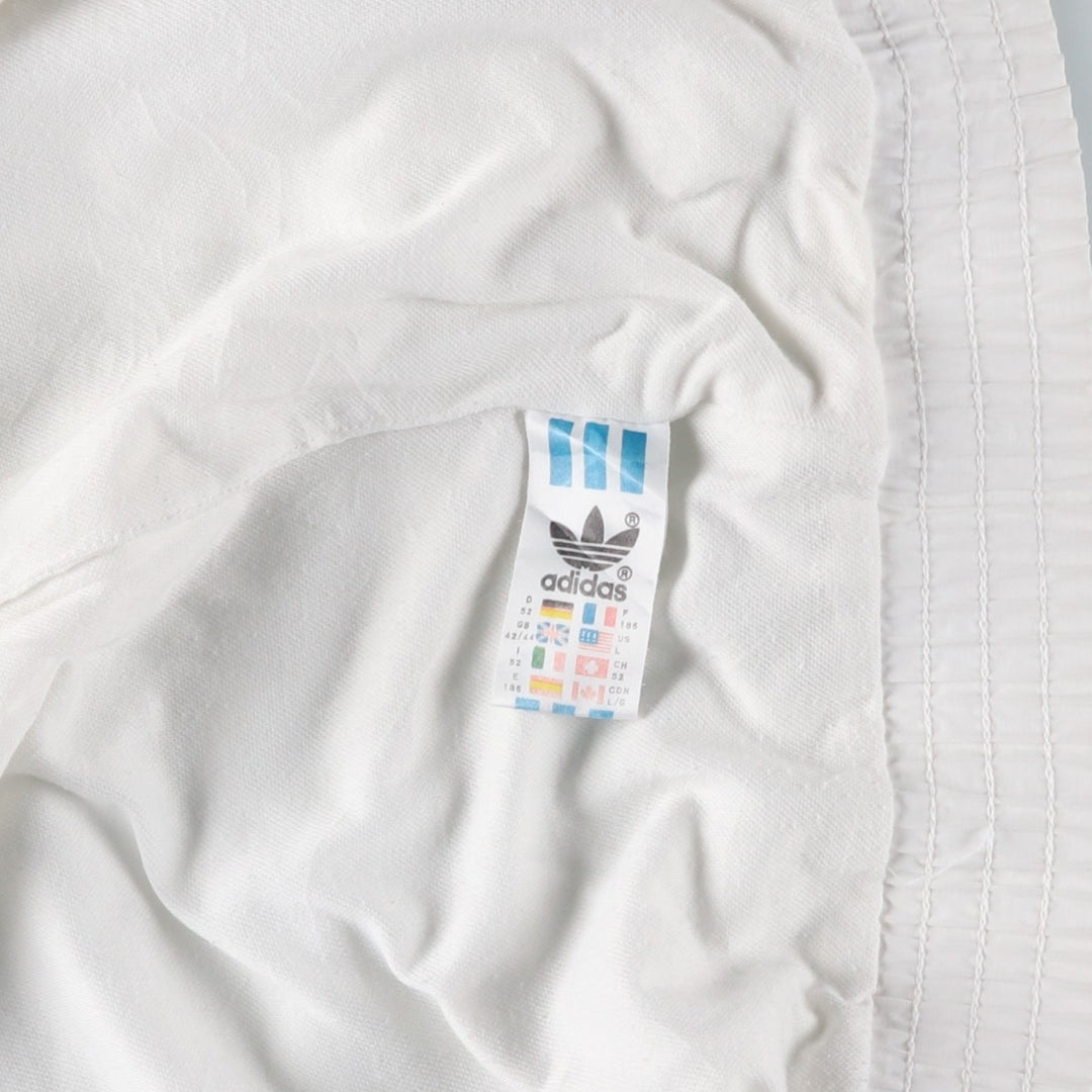 Vintage 80s-90'S Adidas warm-up vest, men's size L polyester white type Vintage Second Hand