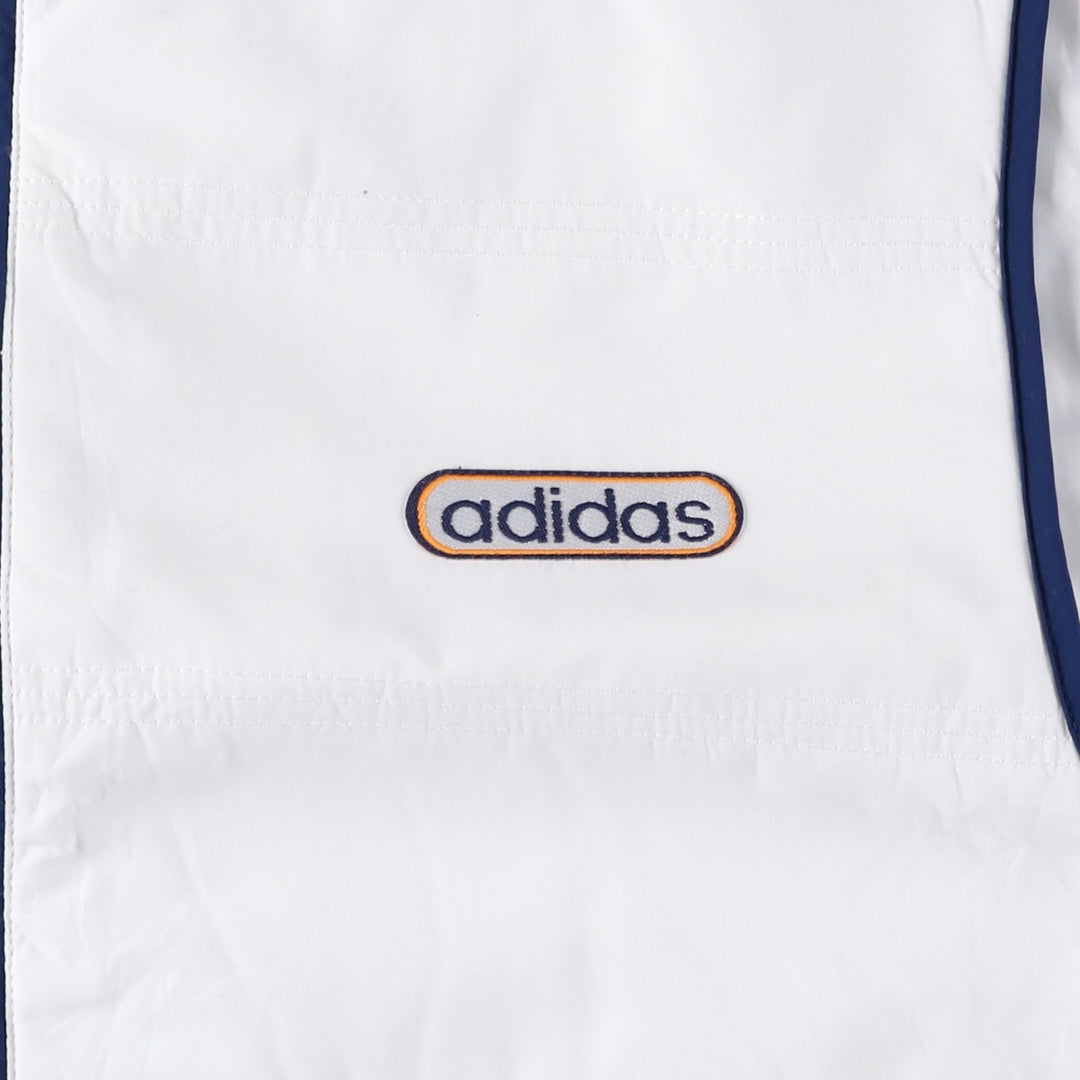 Vintage 90'S adidas padded vest, size L, men's polyester white type Vintage Second Hand