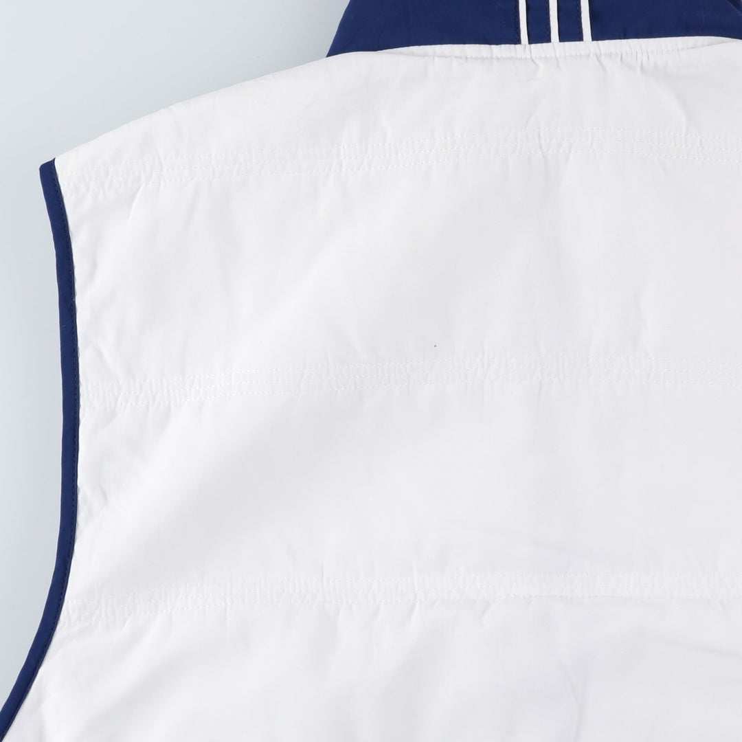 Vintage 90'S adidas padded vest, size L, men's polyester white type Vintage Second Hand