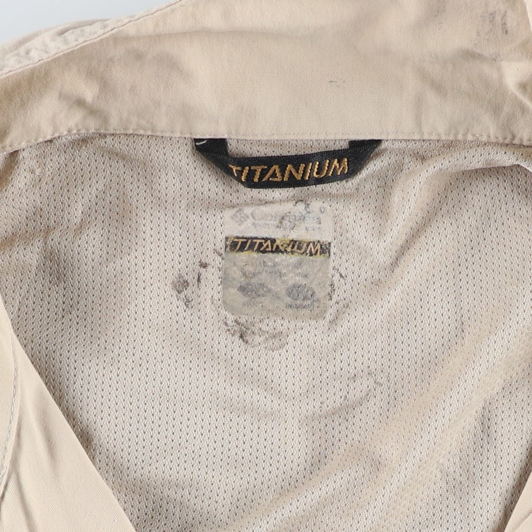Columbia Titanium Fishing Vest, Men's XXL Nylon Beige type Vintage Second Hand