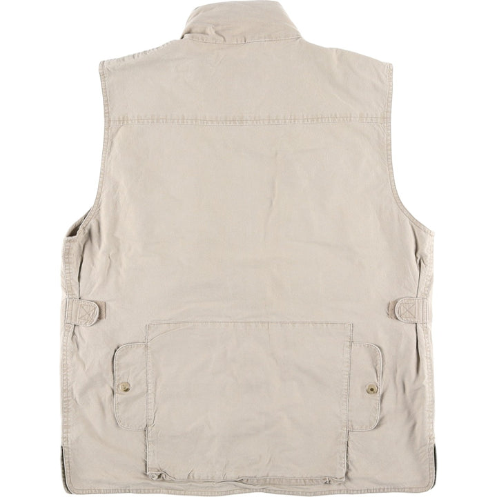 80'S Banana Republic Safari Vest, Men's Size L cotton Beige type Vintage Second Hand