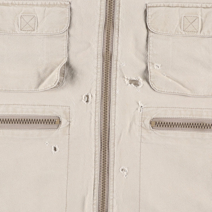 80'S Banana Republic Safari Vest, Men's Size L cotton Beige type Vintage Second Hand
