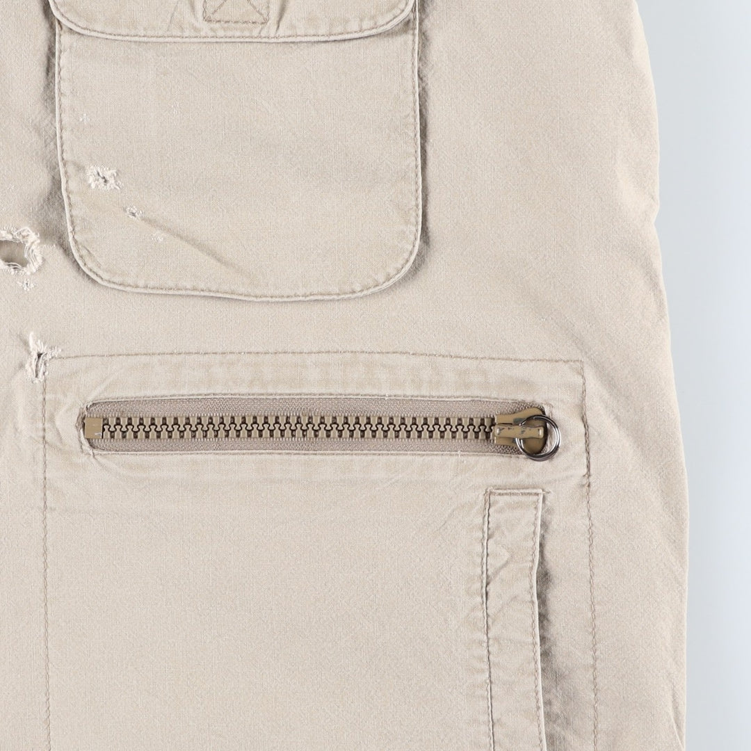 80'S Banana Republic Safari Vest, Men's Size L cotton Beige type Vintage Second Hand