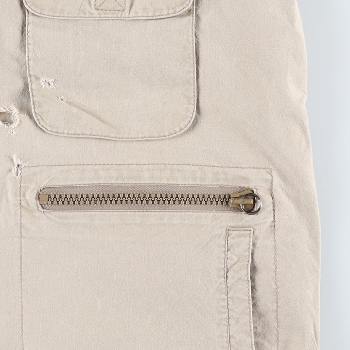 80'S Banana Republic Safari Vest, Men's Size L cotton Beige type Vintage Second Hand